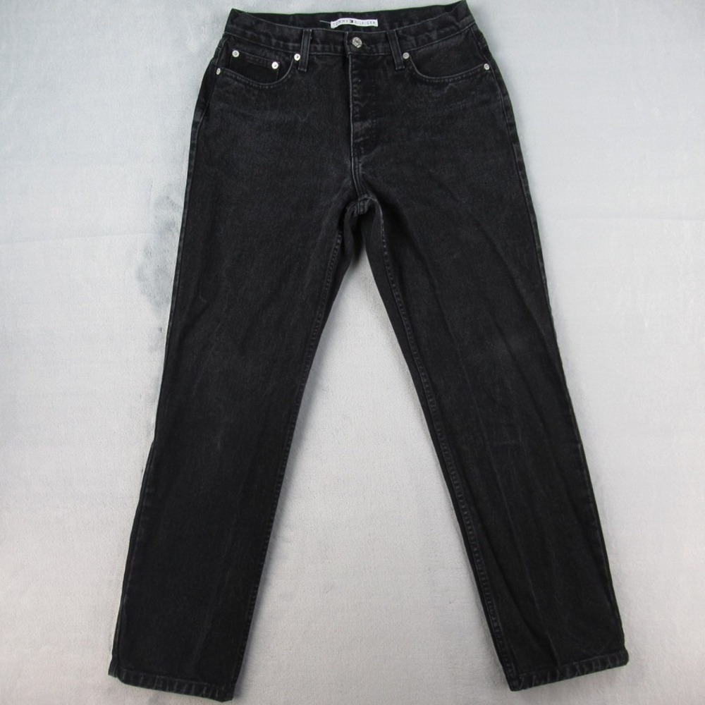 Tommy Hilfiger Perfect T-Jean Vintage 90s Black High‎ Rise Mom Jeans USA Made 10